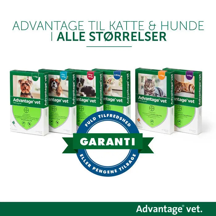 ADVANTAGE VET Loppemiddel kat over 4 kg - 4x0,8 ml