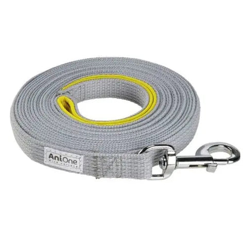 Sporline m/løkke flad 10 m grå/gul