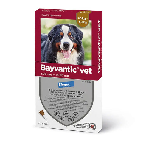 BAYVANTIC VET Flåt- & loppemiddel hund 40-60 kg - 4x6,0 ml
