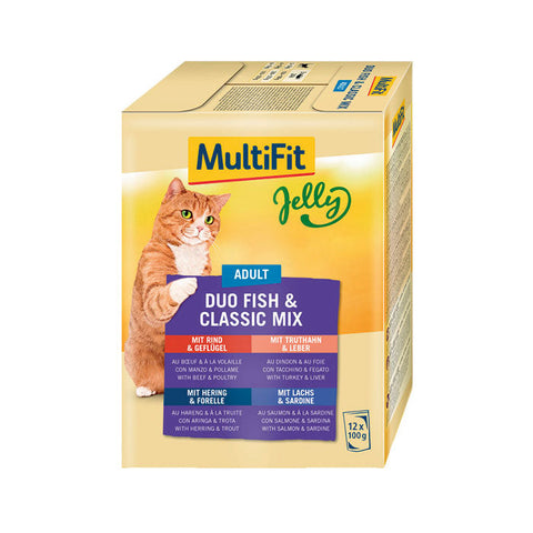 Adult Jelly Duo, menuboks fisk & classic mix 12x100 g