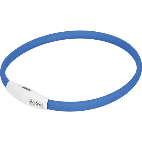 Lyshalsbånd Blinking Silikone 65 cm blå