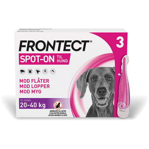 FRONTECT Flåt-, mygge- & loppemiddel Spot-on hund 20-40 kg - 3x4 ml