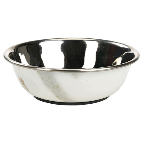 Rustfri skål marmor