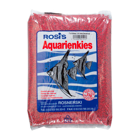 Akvariegrus 5 kg / 2-3 mm rød