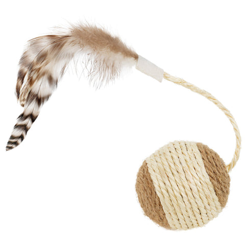 Sisal boldm/fjer 26x6 cm