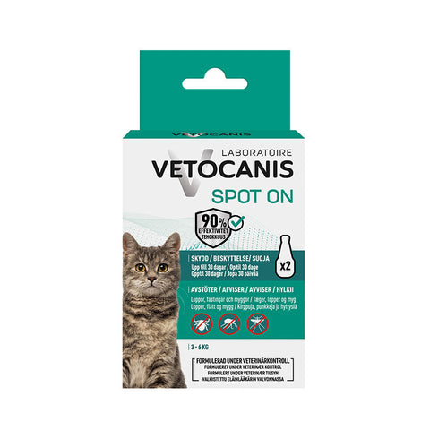 Anti-parasitmiddel Spot-on kat 3-6 kg - 2x1,2 ml