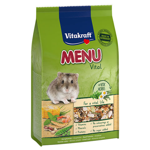 Menu Vital Dværghamster foder 400 g